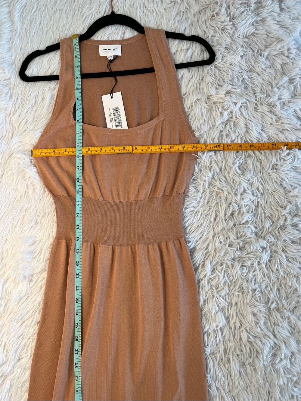 WHO WHAT WEAR COLLECTION
Indya Square-Neck Midi Dress in Dune 1X NWT - Picture 4 of 7